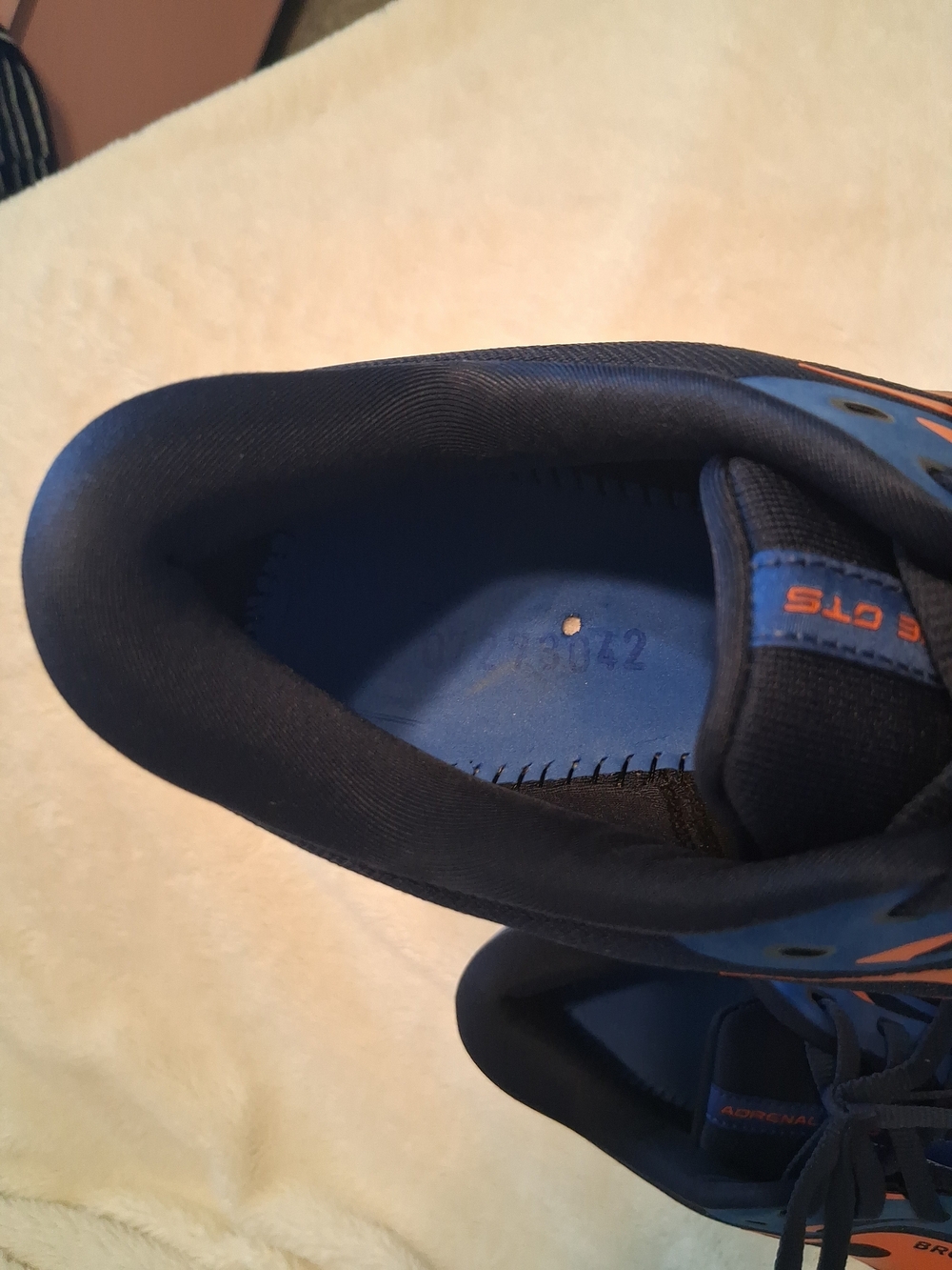 Brooks Navy Blue & Orange Men’s Running Sneakers Size 11.5 - Picture 4 of 7